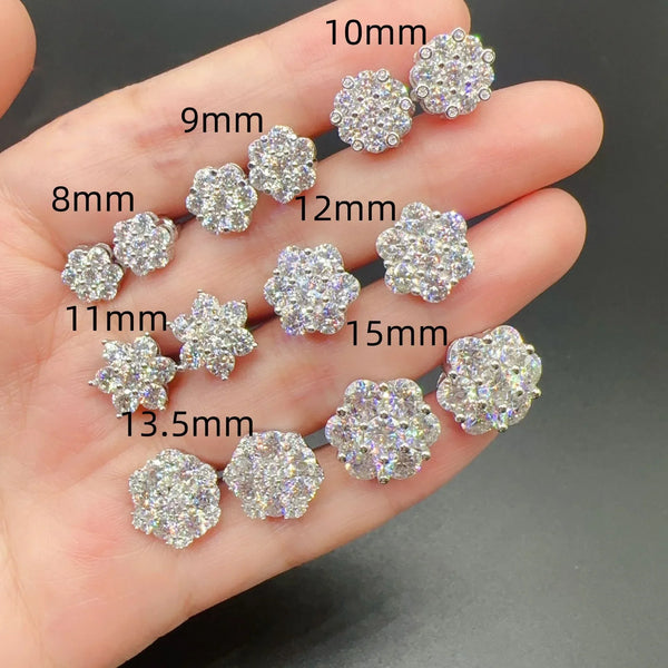 Elegant Moissanite Flower Earrings