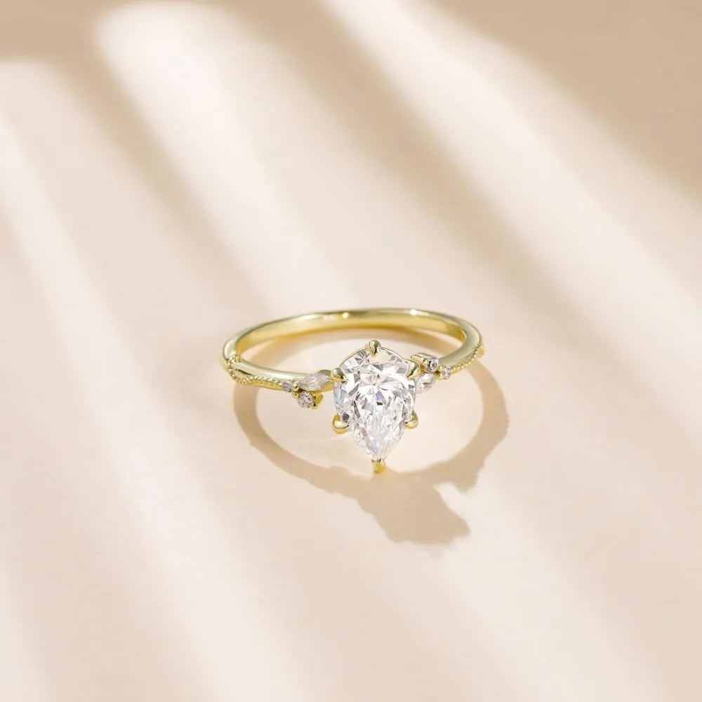Sparkling Teardrop Promise Ring