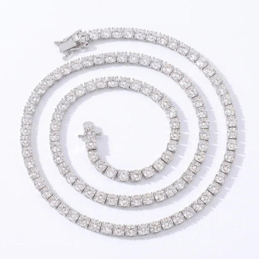 Sparkling Moissanite Tennis Necklace