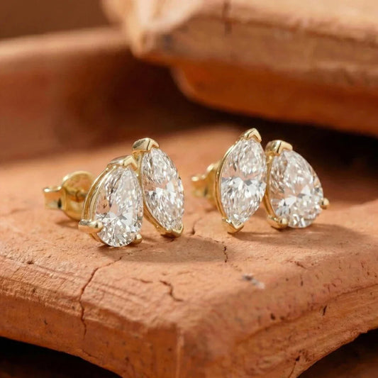 Sparkling Moissanite Stud Earrings