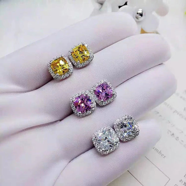Gleaming Moissanite Stud Earrings