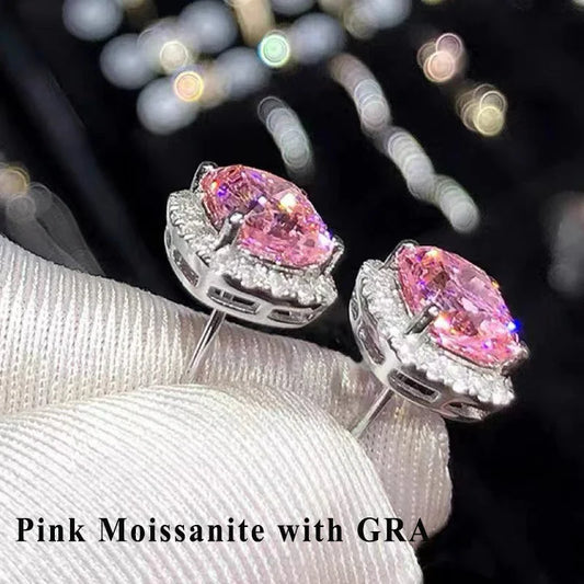 Gleaming Moissanite Stud Earrings
