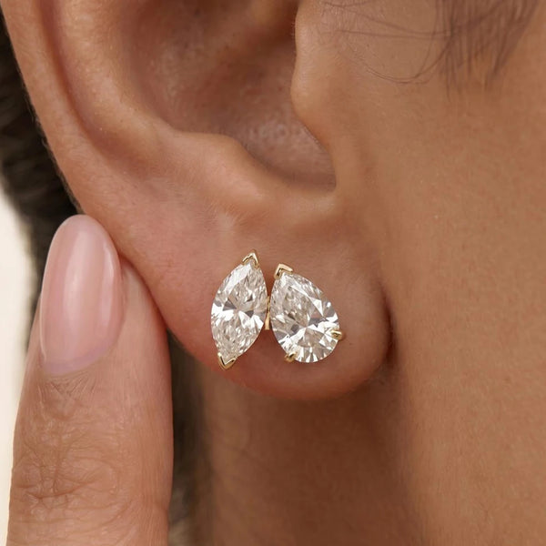 Sparkling Moissanite Stud Earrings